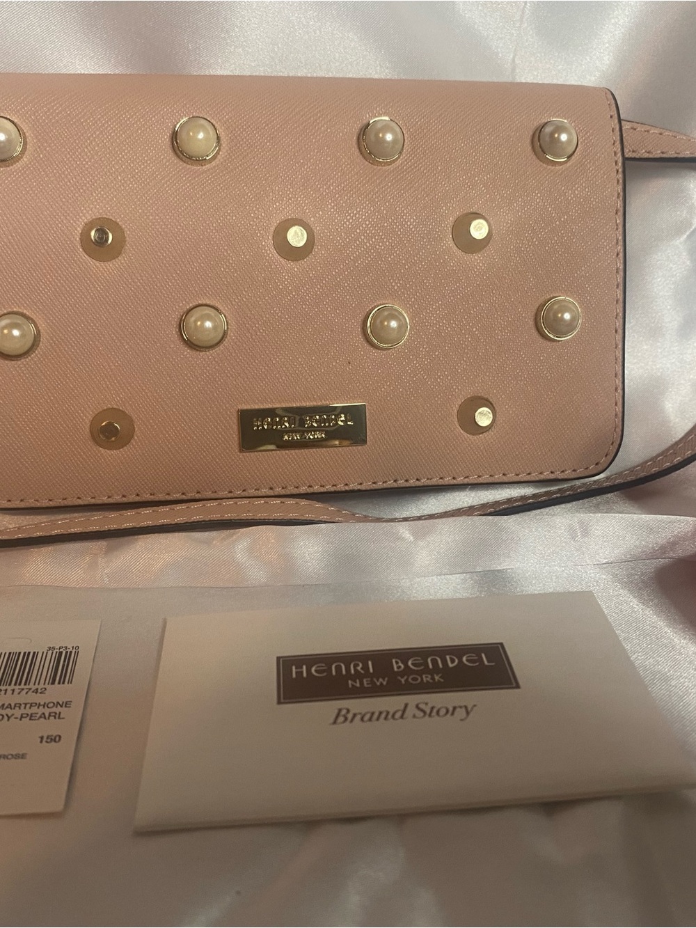 henri bendel blush pearl-studded crossbody - Picture 2 of 11